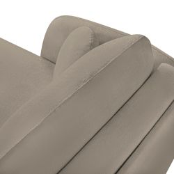 Canapé d'angle gauche convertible CARLOTTA 4 places tissu bouclette taupe