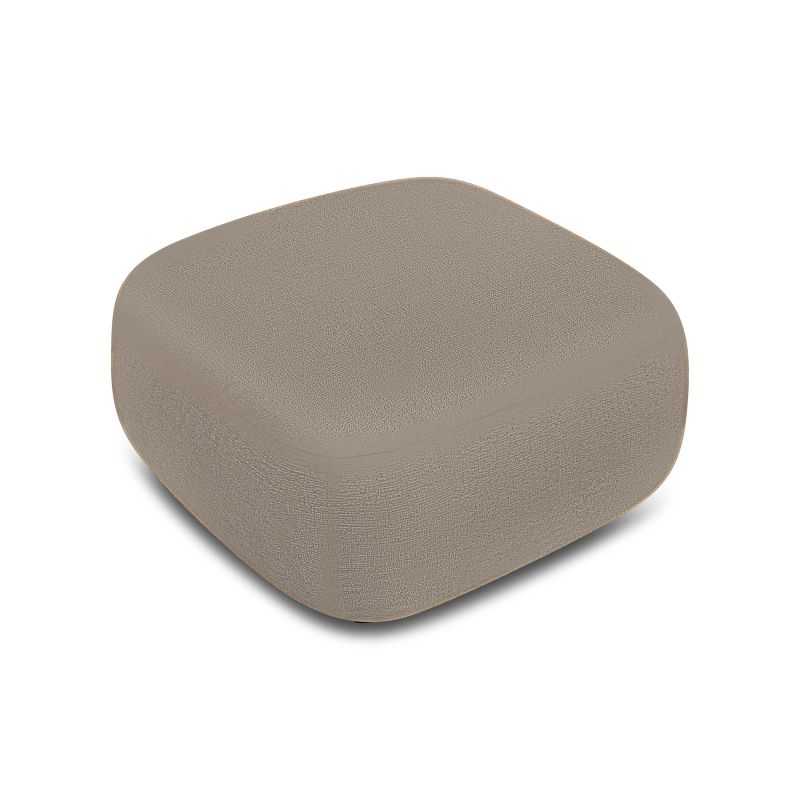 Pouf CARLOTTA tissu bouclette taupe