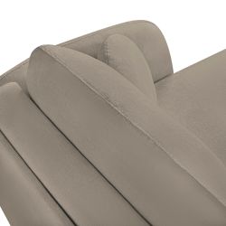 Canapé d'angle droit convertible CARLOTTA 4 places tissu bouclette taupe
