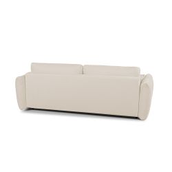 Canapé droit convertible COMO 3 places tissu chenille écru