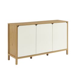 Buffet KILDA blanc effet chêne