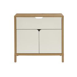 Meuble sous lavabo KILDA blanc effet chêne 