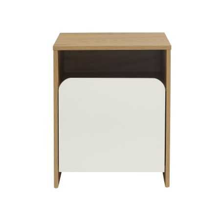 Table de chevet KILDA blanc effet chêne