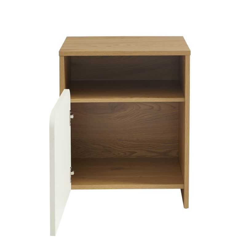 Table de chevet KILDA blanc effet chêne