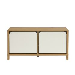 Banc à chassure KILDA blanc effet chêne