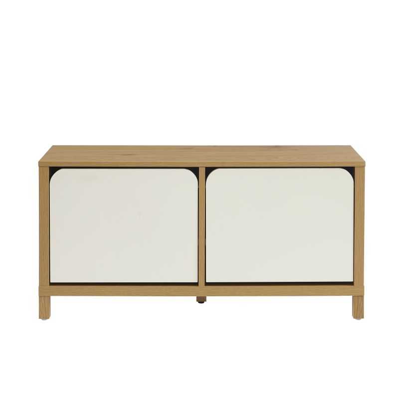 Banc à chassure KILDA blanc effet chêne