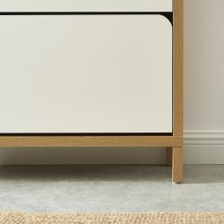 Meuble à chaussure KILDA blanc effet chêne