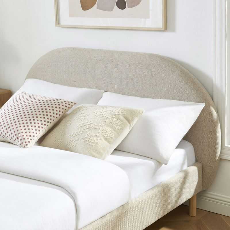 Lit NEBULA tissu grège 140190 sommier inclus