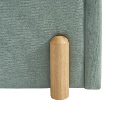 Lit enfant NUI tissu vert 90x190 sommier inclus