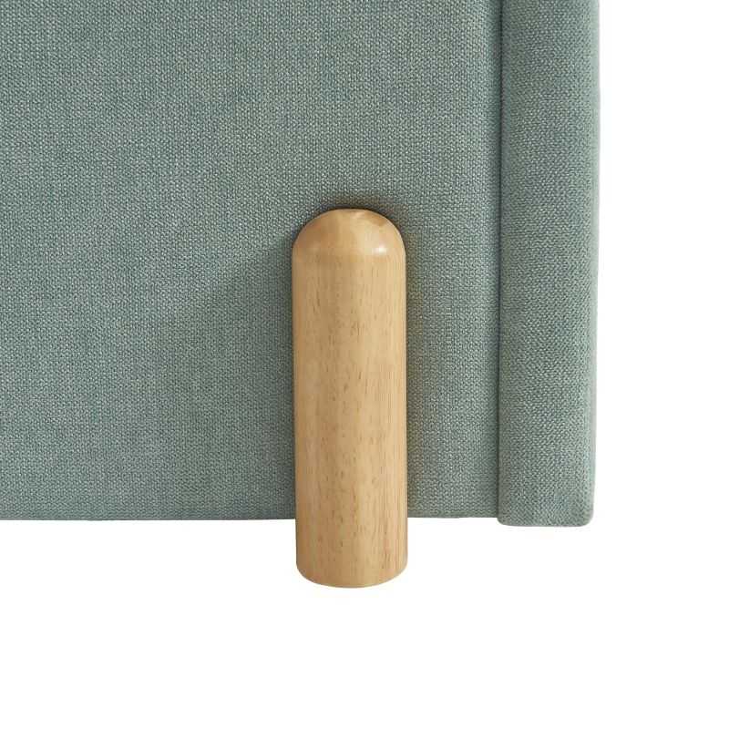 Lit enfant NUI tissu vert 90x190 sommier inclus