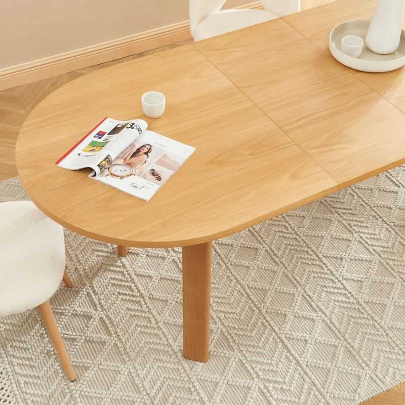 Table à manger extensible ZELIE placage chêne 160 à 200cm