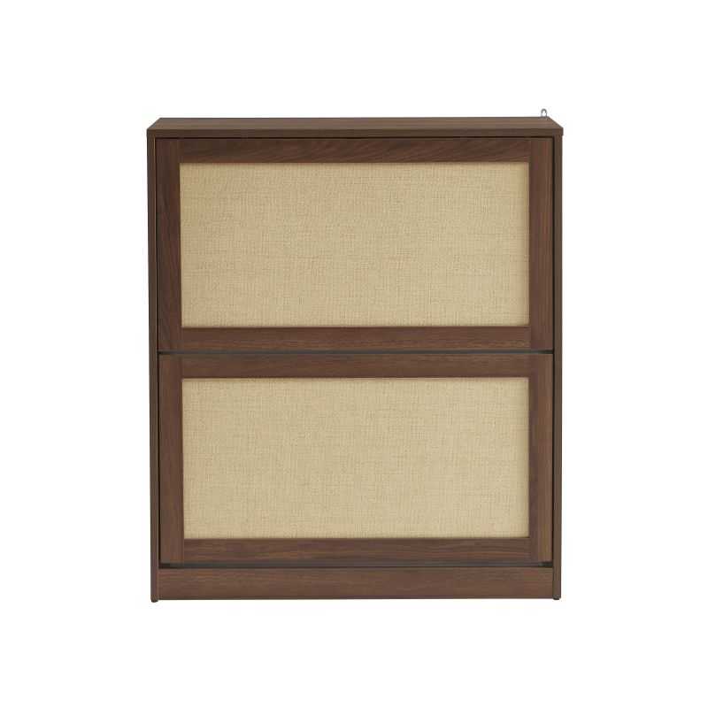 Meuble à chaussures HARIA effet noyer