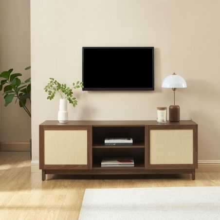 Meuble TV HARIA effet noyer