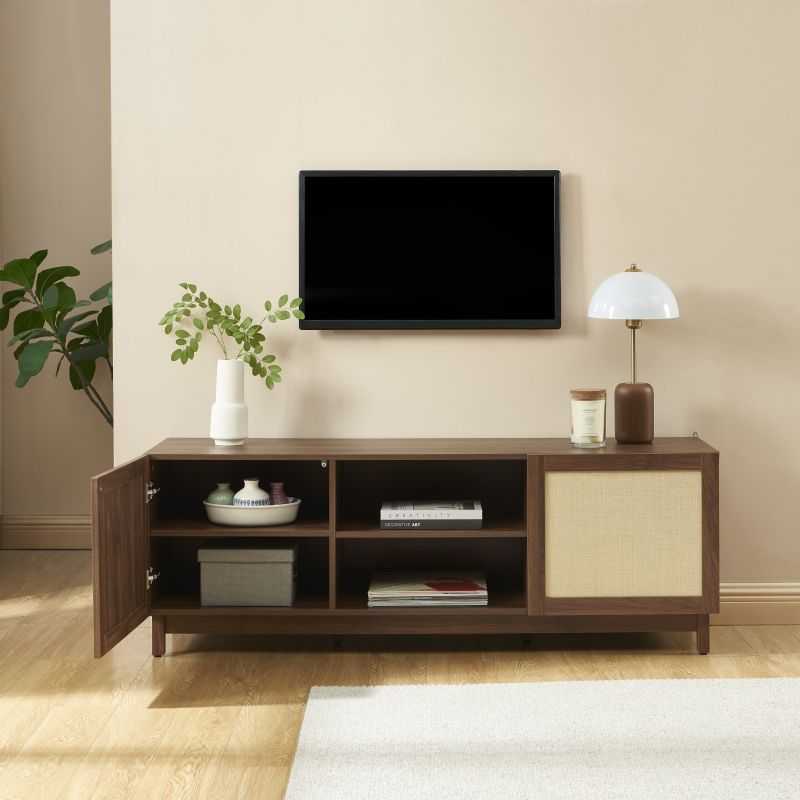 Meuble TV HARIA effet noyer