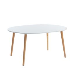 Table extensible ORACLE laqué blanc mat 120 à 160cm
