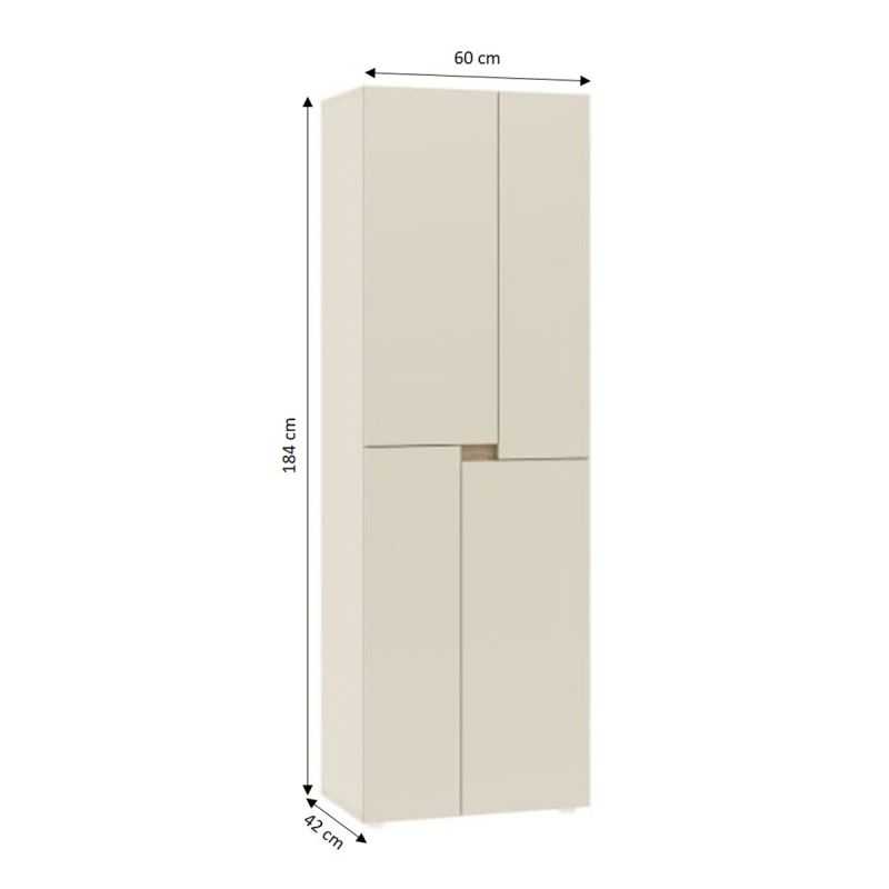 Armoire enfant INGA cachemire 4 portes h184cm