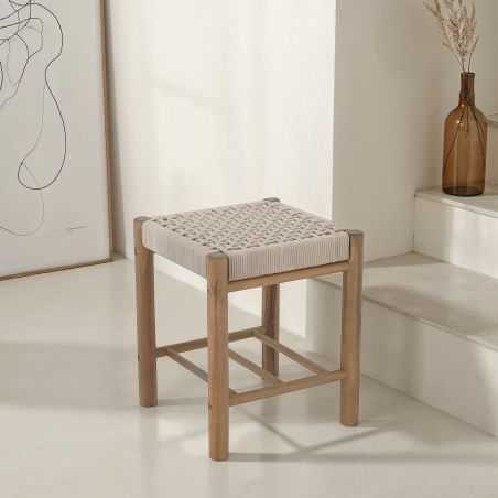 Banc AVI en corde beige