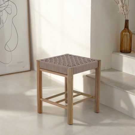 Banc AVI en corde marron clair
