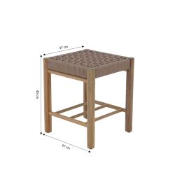 Banc AVI en corde marron clair