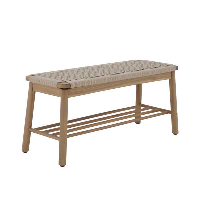 Banc TAVAO en corde beige