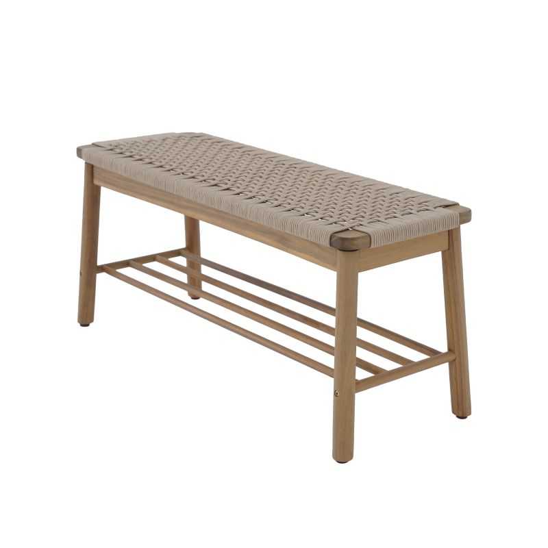 Banc TAVAO en corde beige