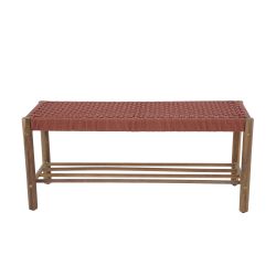 Banc TONGO en corde terracotta