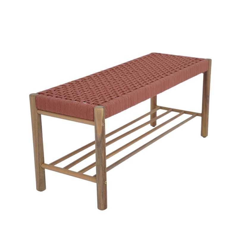 Banc TONGO en corde terracotta