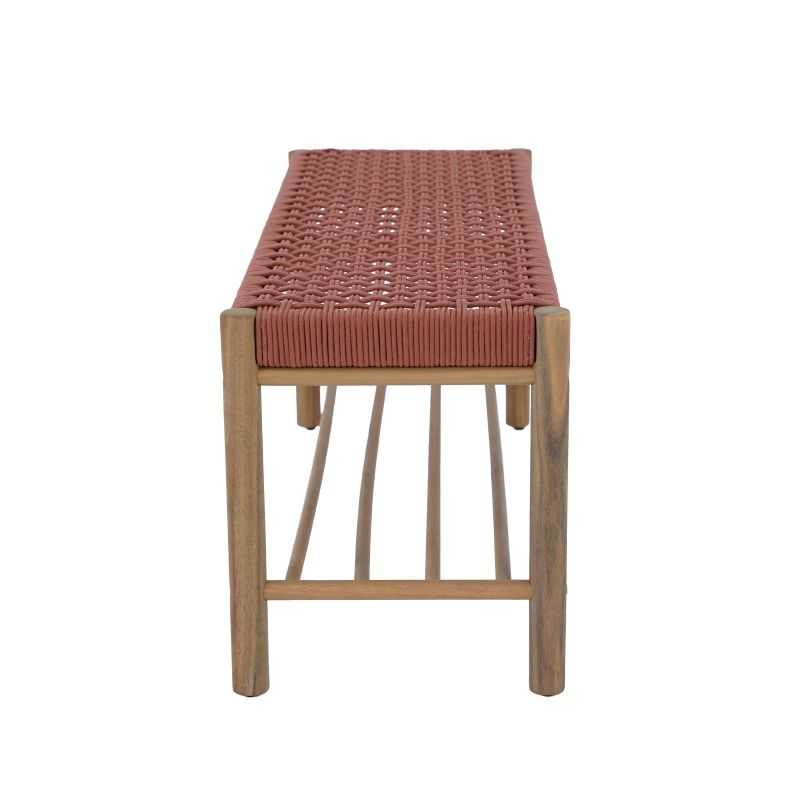 Banc TONGO en corde terracotta