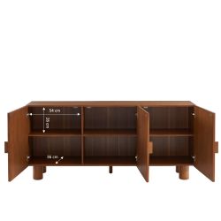 Buffet GASTON 3 portes placage frêne cannage 170cm