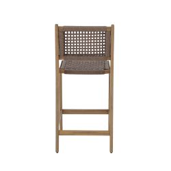 Lot de 2 tabourets de bar KUTA en corde marron clair hauteur d'assise 66 cm