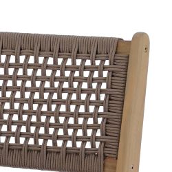 Lot de 2 tabourets de bar KUTA en corde marron clair hauteur d'assise 66 cm