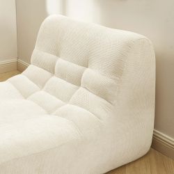 Chauffeuse JANIS modulable 1 place tissu chenille écru