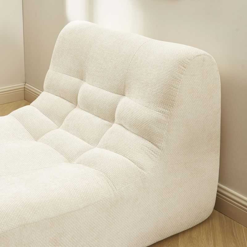 Chauffeuse JANIS modulable 1 place tissu chenille écru