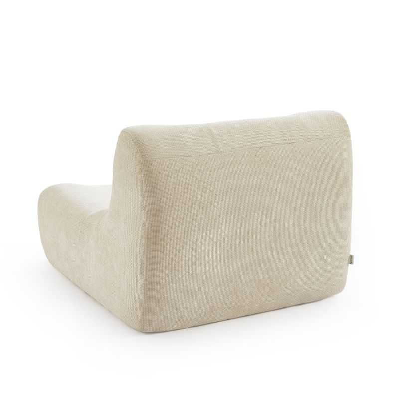 Chauffeuse JANIS modulable 1 place tissu chenille écru