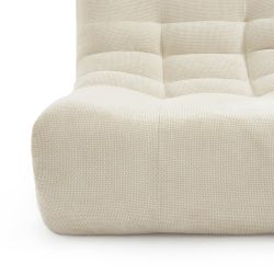 Chauffeuse JANIS modulable 1 place tissu chenille écru