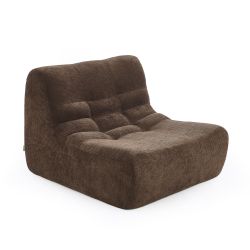 Chauffeuse JANIS modulable 1 place tissu chenille marron
