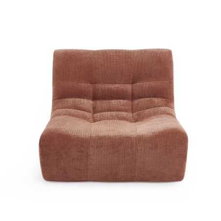 Chauffeuse JANIS modulable 1 place tissu chenille terracotta