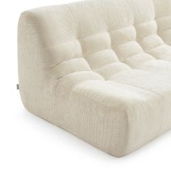 Banquette JANIS modulable 2 places tissu chenille écru