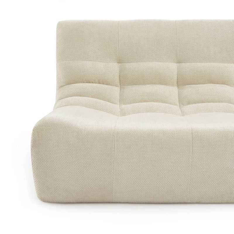 Banquette JANIS modulable 2 places tissu chenille écru