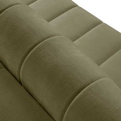 Canapé droit convertible BELEM 3 places tissu chenille vert