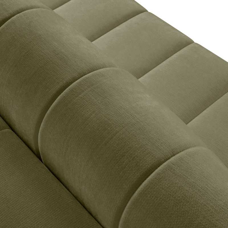 Canapé droit convertible BELEM 3 places tissu chenille vert