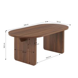 Table basse AFFY effet noyer