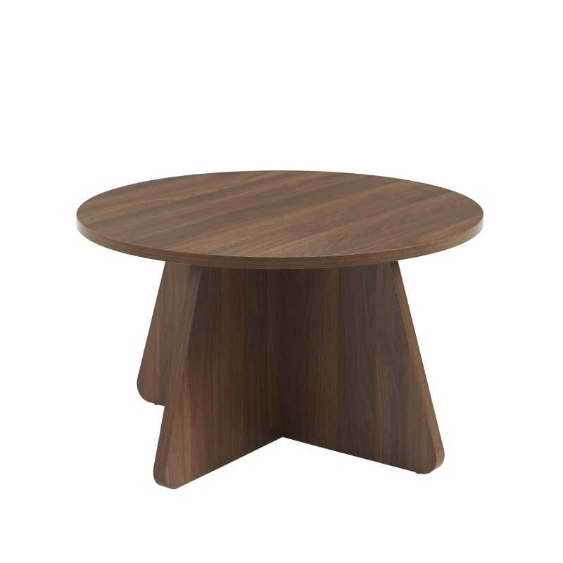 Table basse ronde RUBA effet noyer