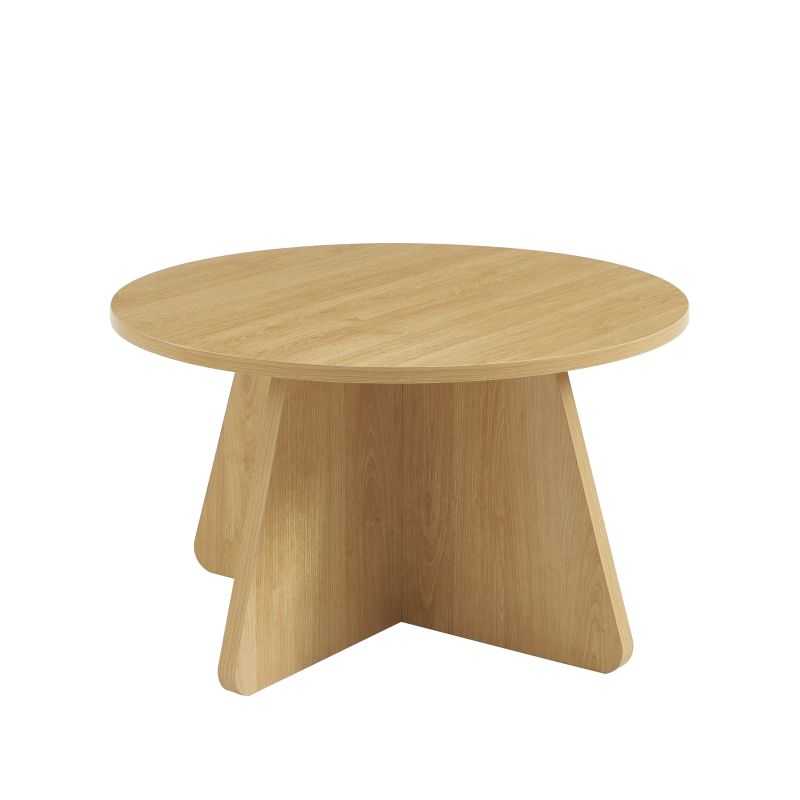 Table basse ronde RUBA effet chêne