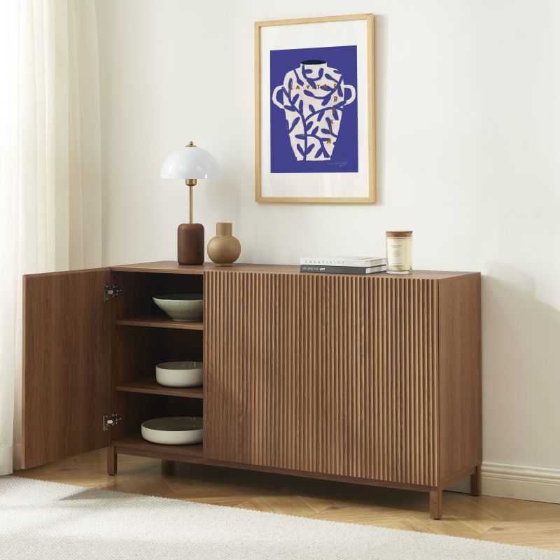 Buffet ORCA effet noyer 3 portes 140 cm