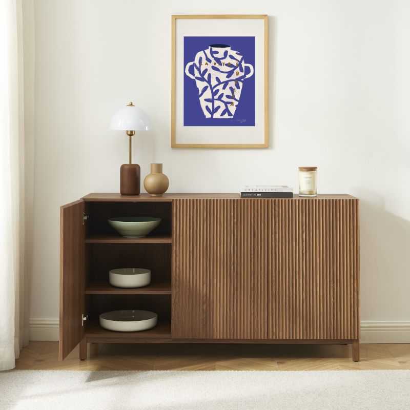 Buffet ORCA effet noyer 3 portes 140 cm