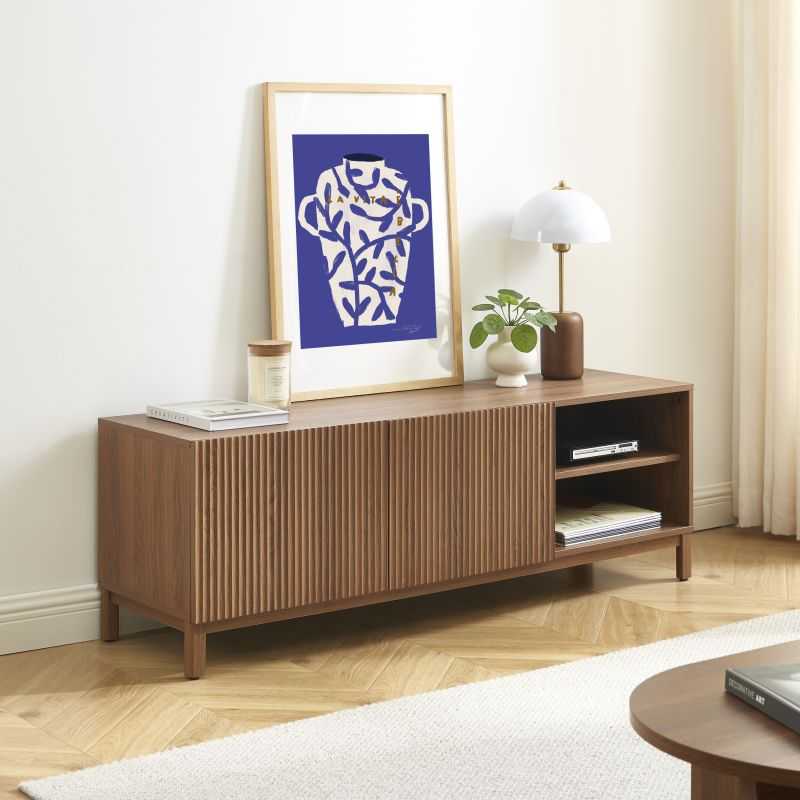 Meuble TV ORCA effet noyer 140 cm