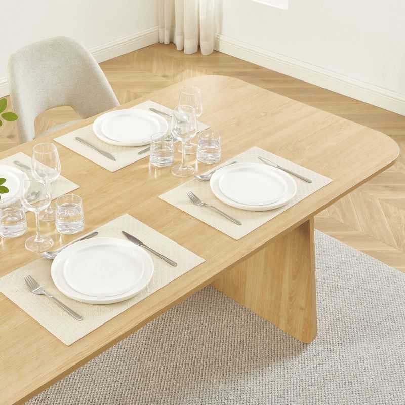 Table à manger LANGO rectangulaire effet chêne 180 cm