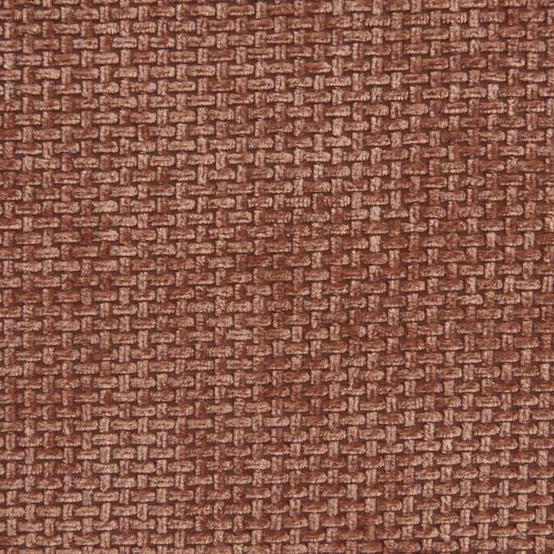 Ensemble banquette et chauffeuse JANIS modulable 3 places tissu chenille terracotta