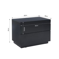 Table de chevet à led MORPHEE noire